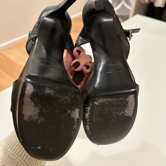 Classic YSL heeled platform sandals 37.5 - Picture 2 of 4